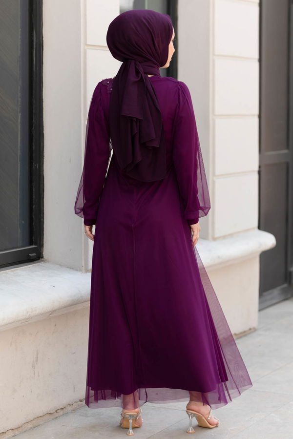 Abiye Elbise Mor - 10312