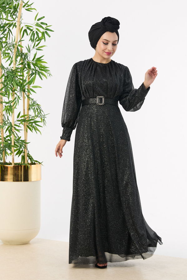 Abiye Elbise Siyah - 11005