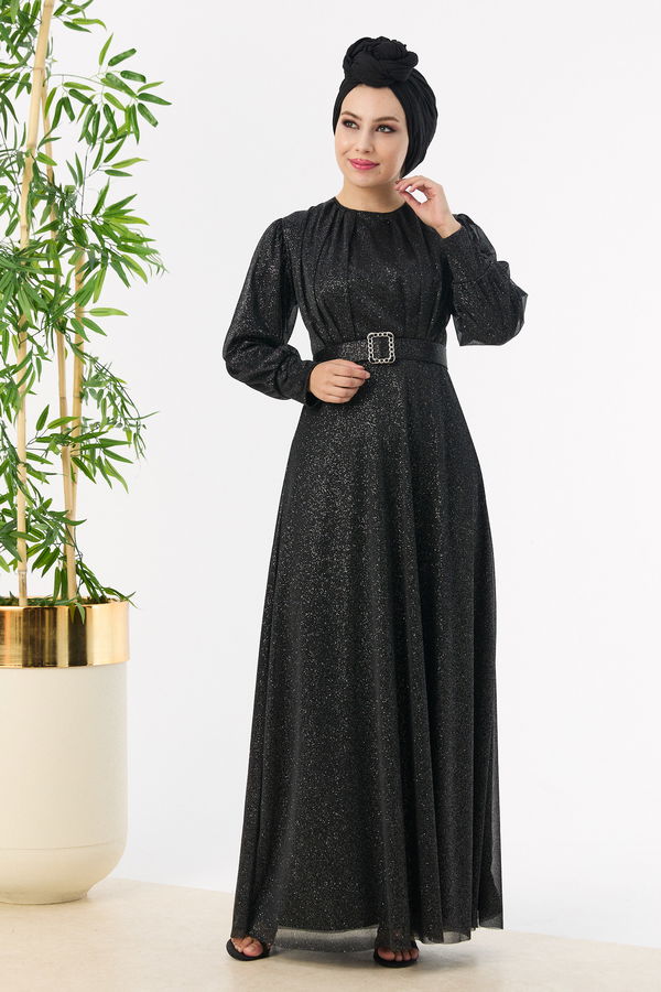 Abiye Elbise Siyah - 11005