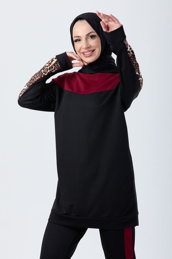 11182-BORDO Tunik Pantolon