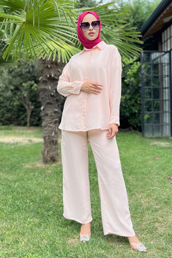 11339-ACIK-PUDRA Tunik+Pantolon