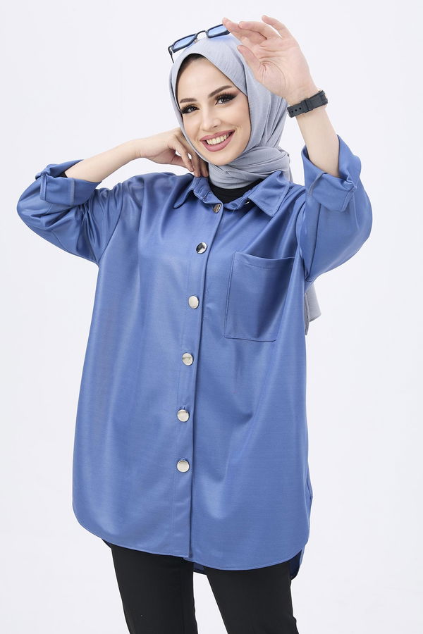 12012-INDIGO Tunik