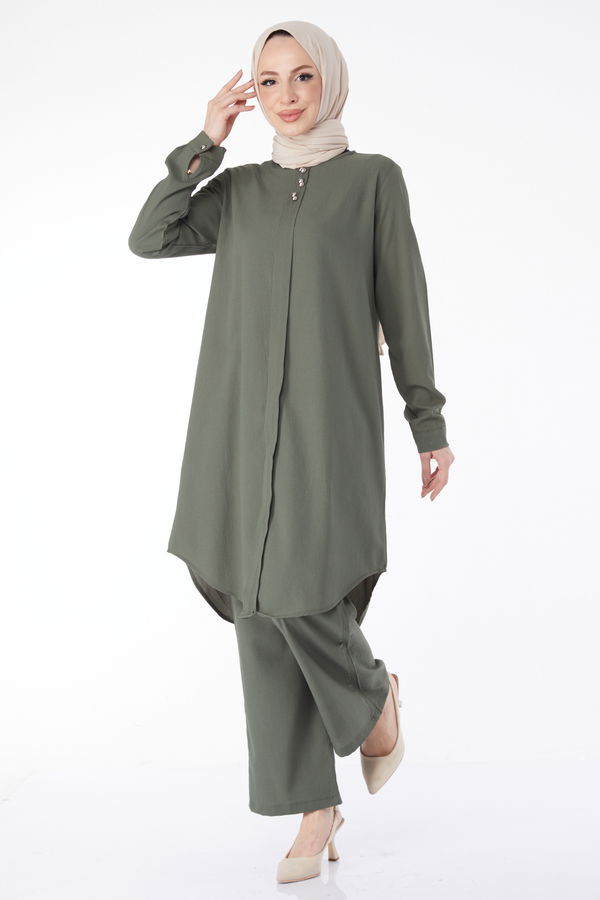 13122-HAKI Tunik Pantolon