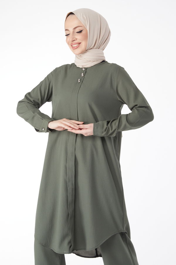 13122-HAKI Tunik Pantolon