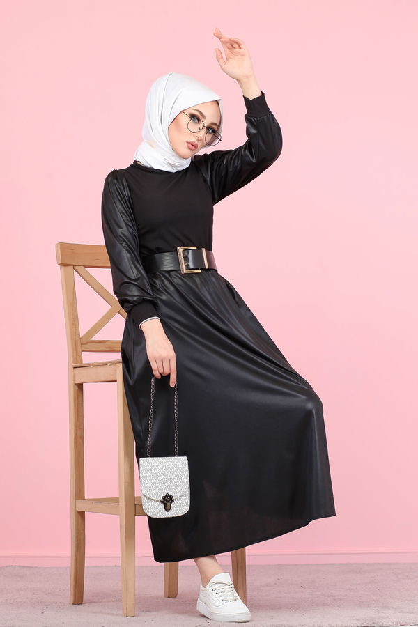 2 pieces Blouse Skirt Combine black - 1348