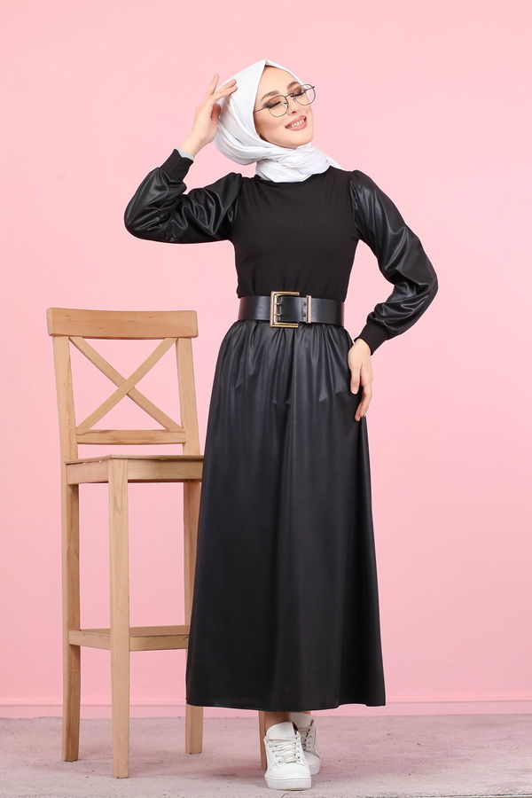 2 pieces Blouse Skirt Combine black - 1348