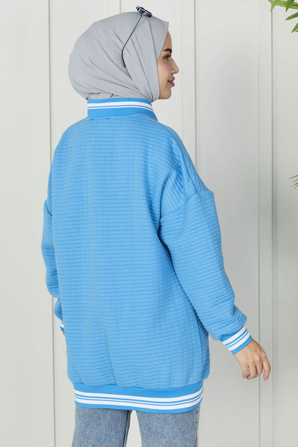 21772-BEBE-MAVI Kolej Ceket