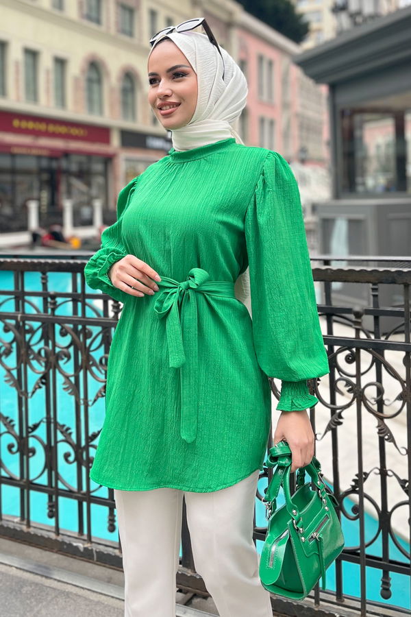 22198-YESIL Tunik