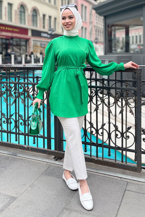 22198-YESIL Tunik
