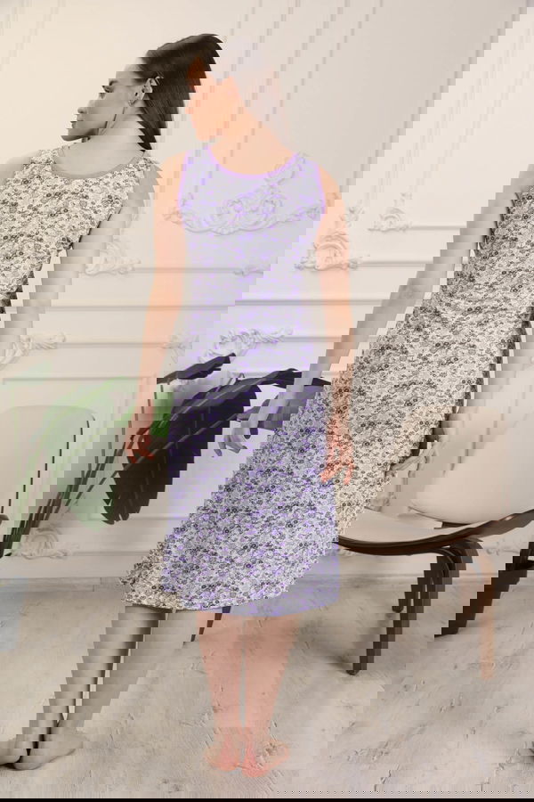 22327-LILA Gecelik