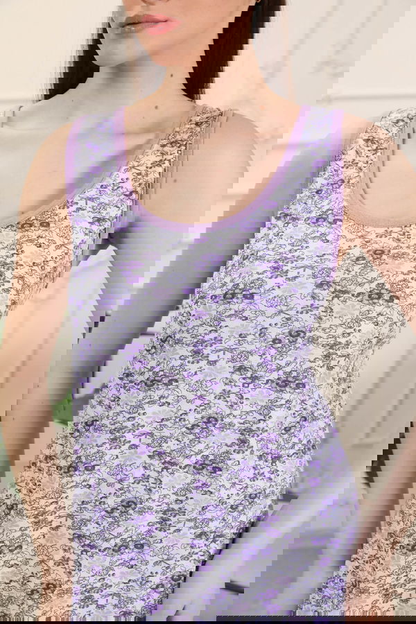 22327-LILA Gecelik
