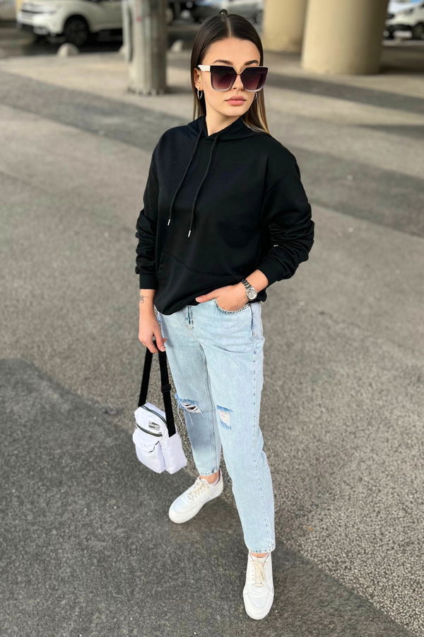 Kapsonlu Sweat Siyah - 23003