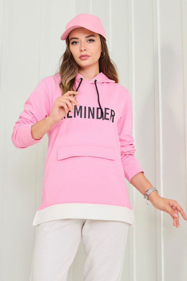 23040-PEMBE Sweat