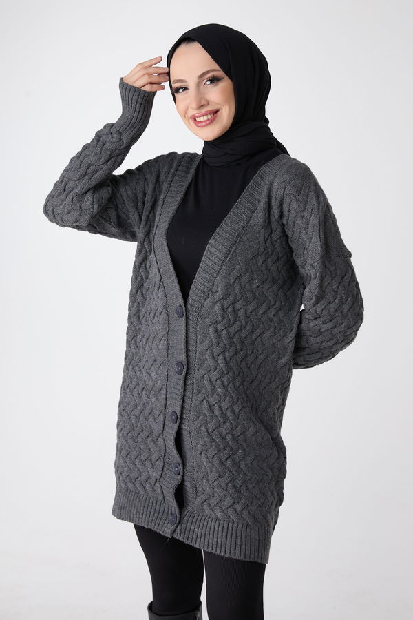 Triko Hırka Antrasit - 23790