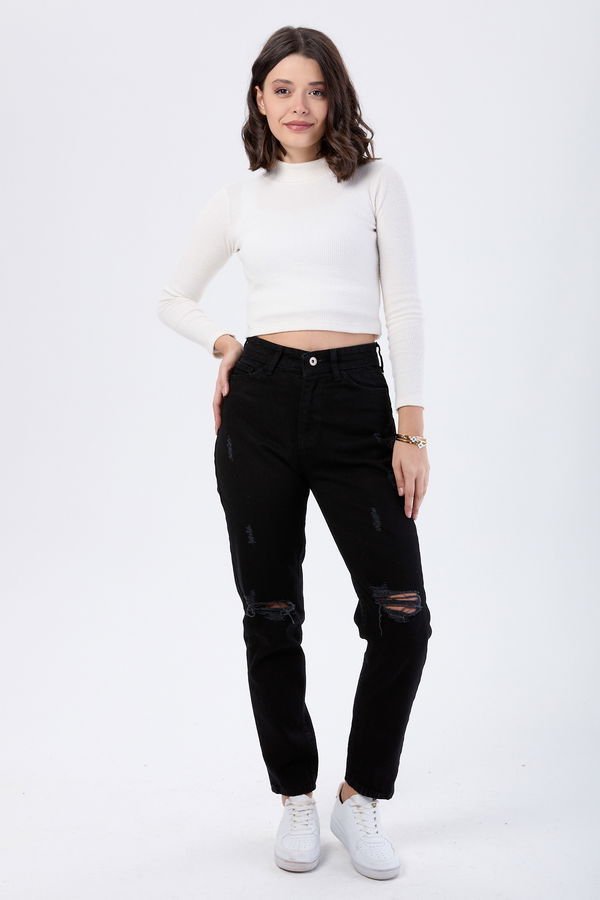 Mam Jeans Lazer Kesim Siyah - 23813