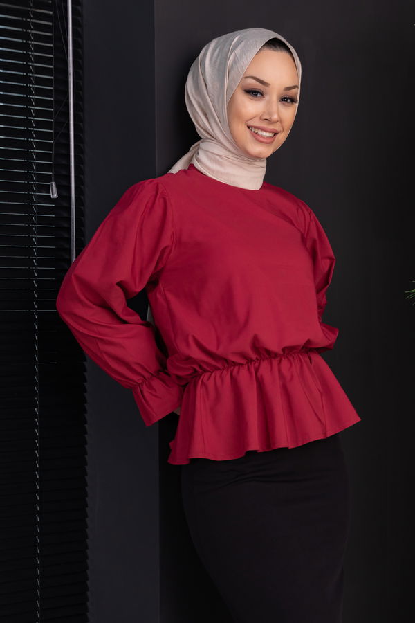 3959-BORDO Bluz
