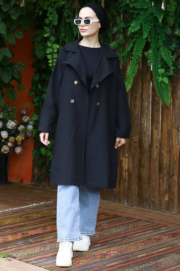 8898-SIYAH Trenckot