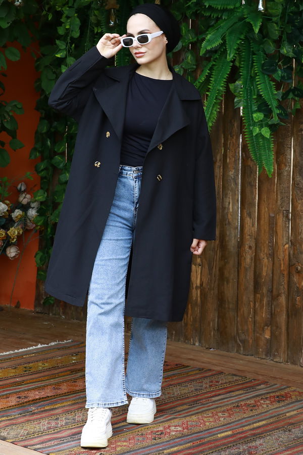 8898-SIYAH Trenckot