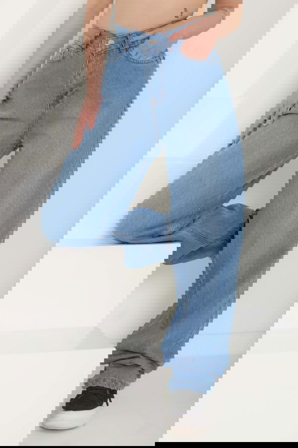 Baggy Kot Pantolon Acik Mavi - 27097