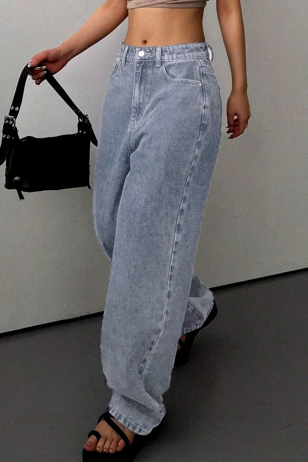 Baggy Kot Pantolon Acik Mavi - 26755