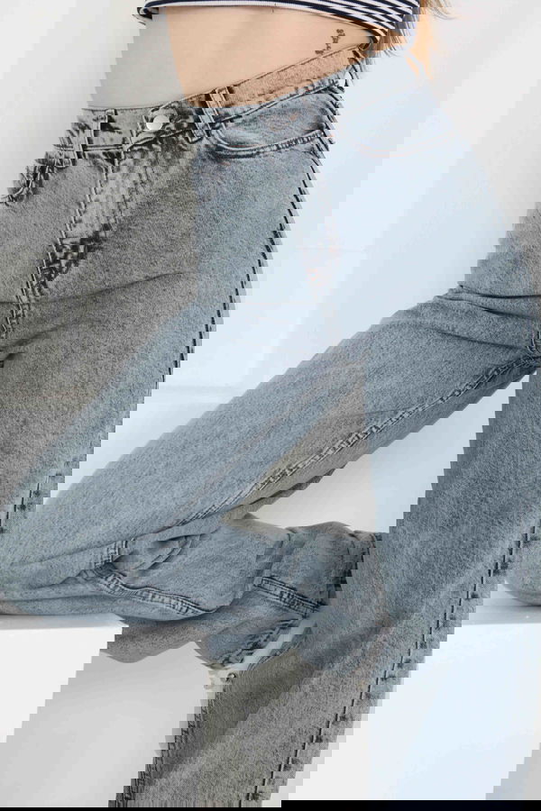 Baggy Kot Pantolon Buz Mavisi - 27097