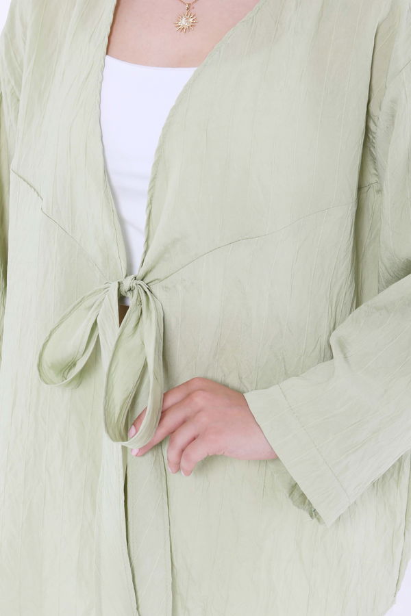 Bağlamalı Kimono Yeşil - 27388