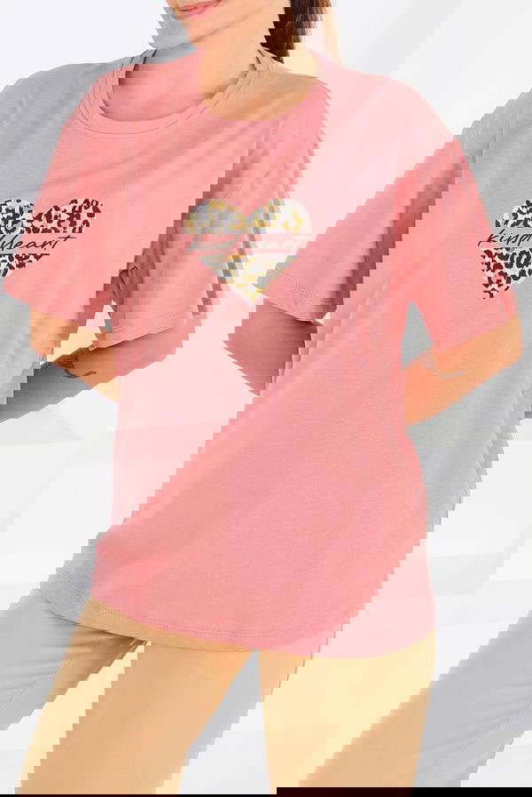 Baskılı Kısa Kollu T-Şhirt - 27546