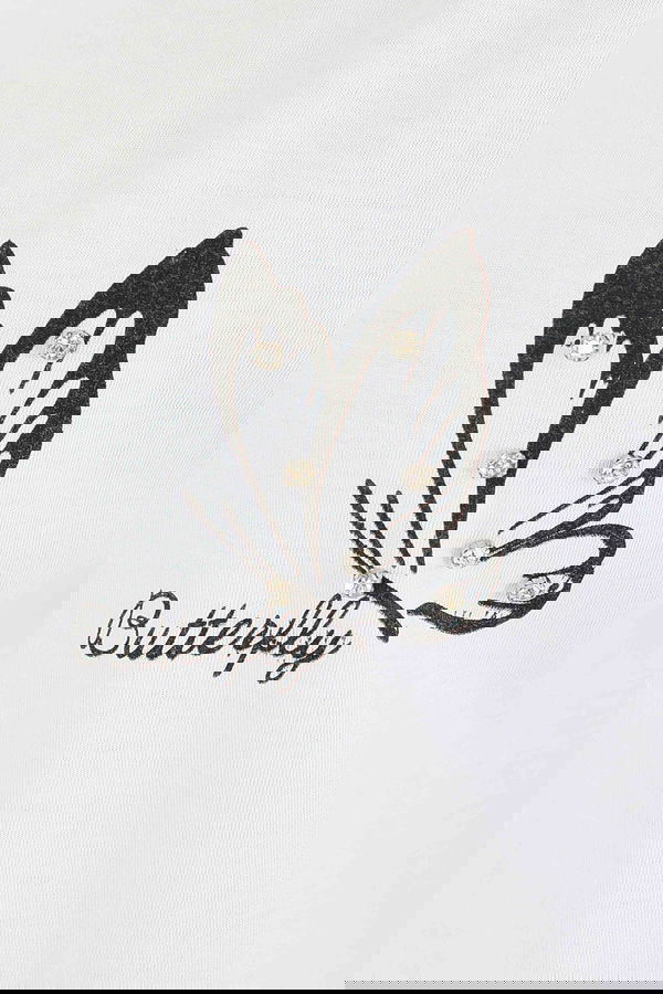 Baskılı Taşlı T-Şhirt - 27567