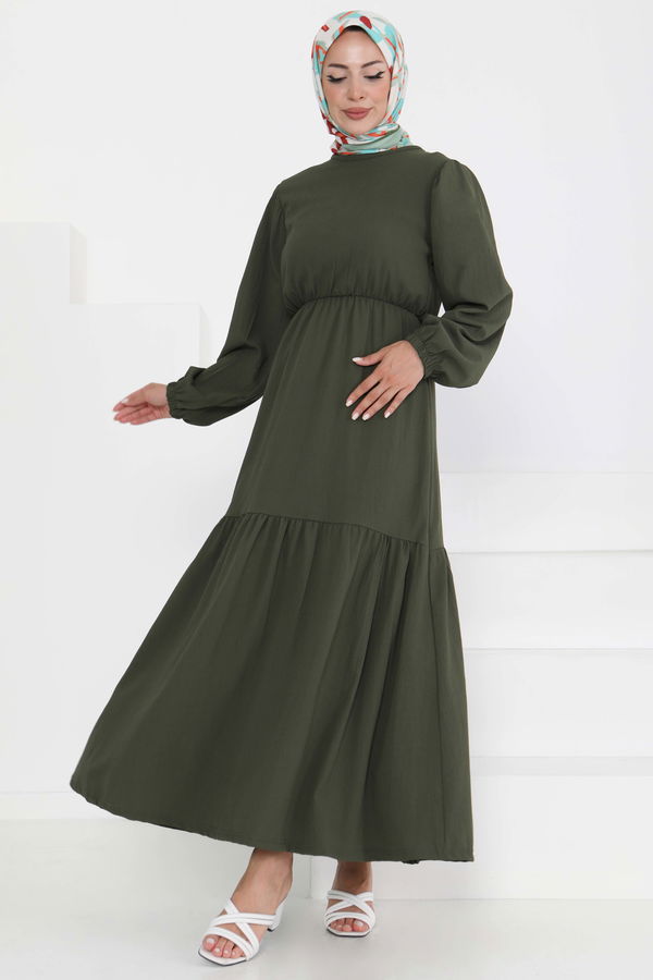 Beli Bağcıklı Elbise - 27303