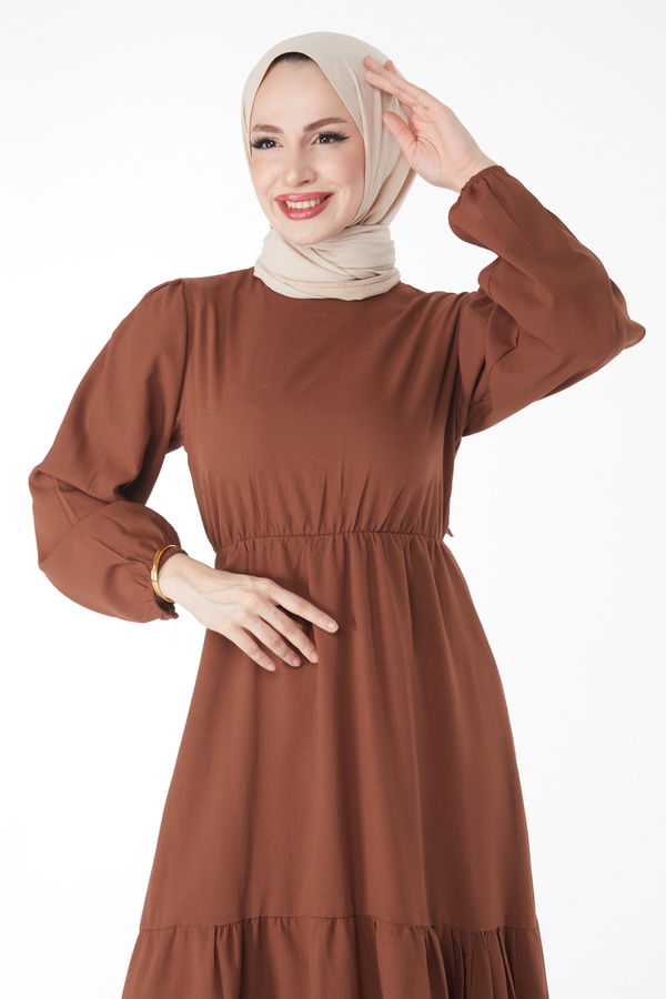Beli Bağcıklı Elbise - 27303