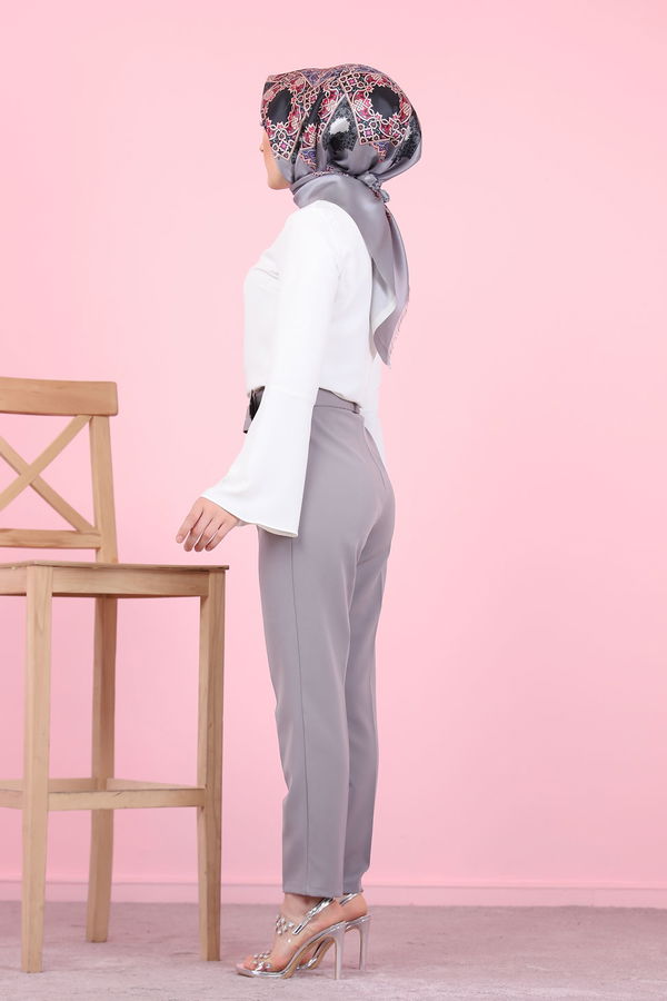 Belted Pants Grey - 8503