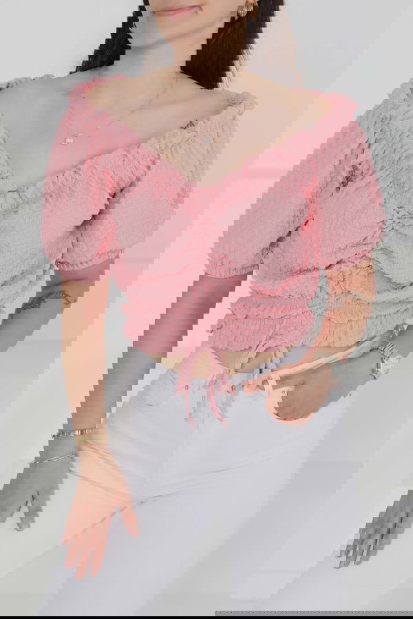 Buffle Büzgülü Crop - 27485