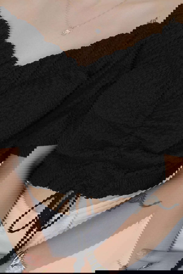 Buffle Büzgülü Crop - 27485