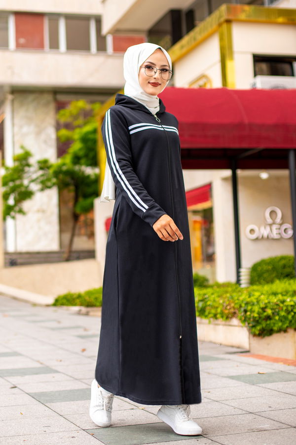 Pocket Detail Abaya Black - 4130