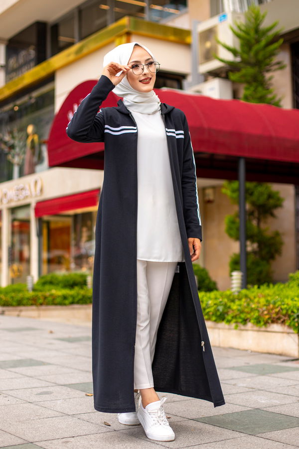 Pocket Detail Abaya Black - 4130
