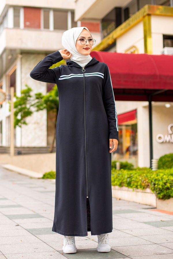 Pocket Detail Abaya Black - 4130