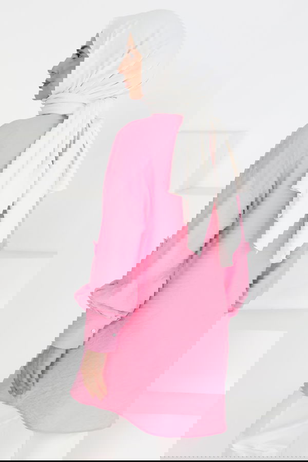 Çiçekli Tunik Pembe - 27272