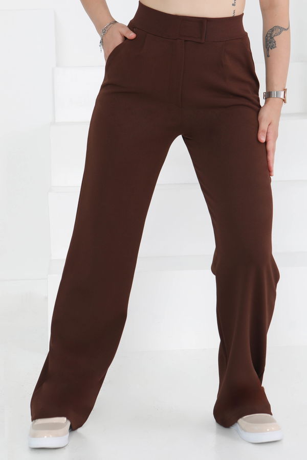 Cırtlı Spor Pantolon Kahve - 27351
