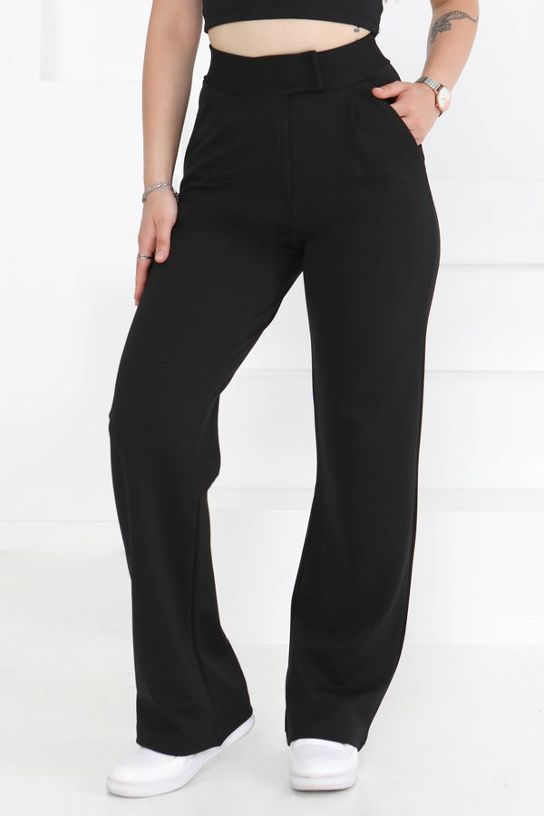 Cırtlı Spor Pantolon Siyah - 27351
