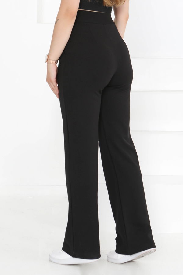 Cırtlı Spor Pantolon Siyah - 27351