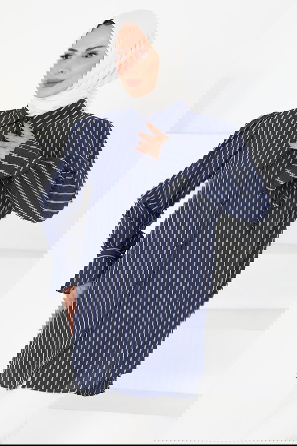 Çizgili Tunik Lacivert - 27275