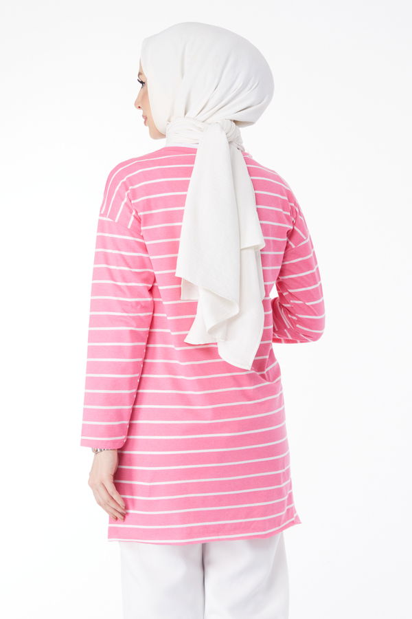 Çİzgili Yırtmaçlı Tunik - 27134