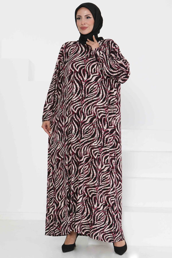 Desenli Elbise - 27370