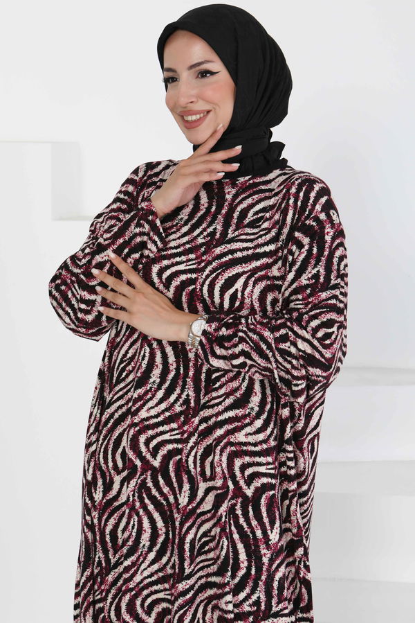 Desenli Elbise - 27370