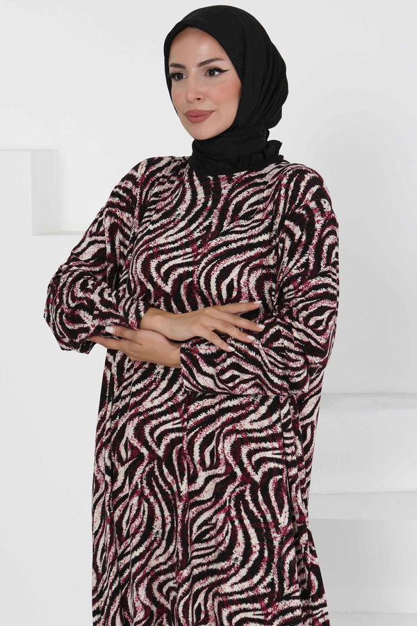 Desenli Elbise - 27370