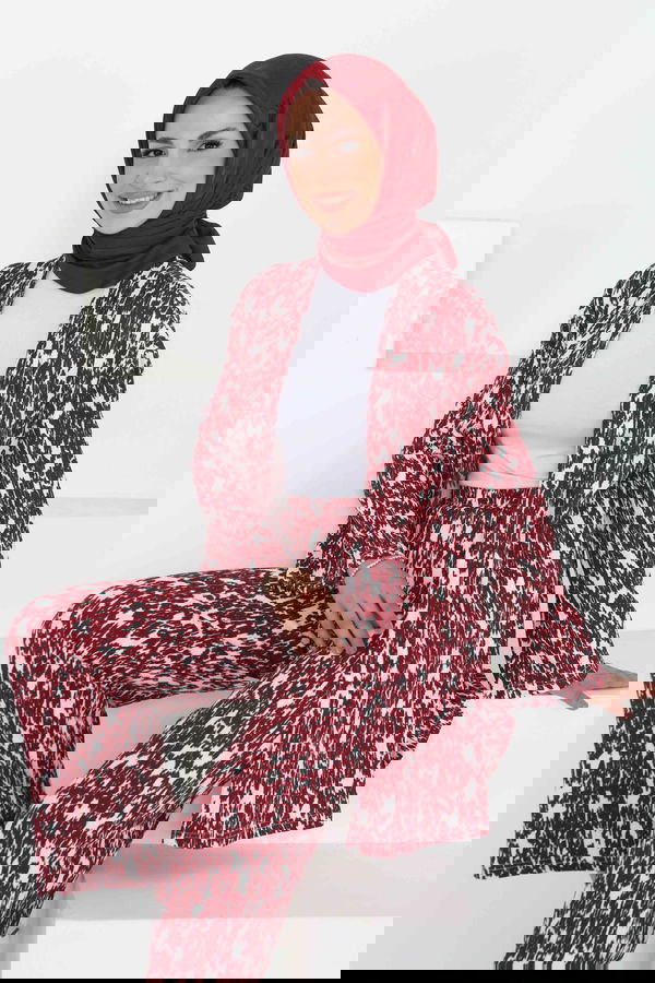 Desenli Kimono Takım - 27132