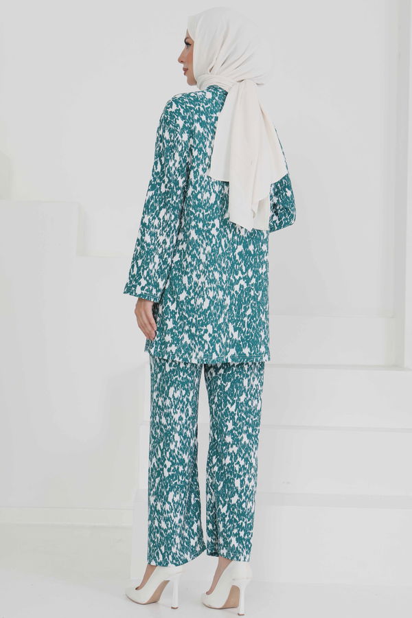 Desenli Kimono Takım - 27132