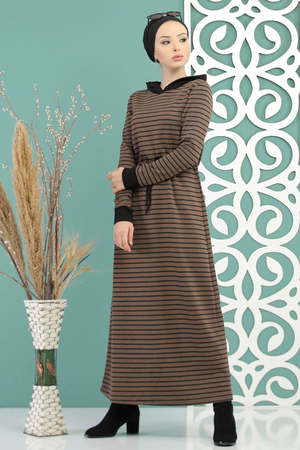 Dress Striped Hooded mink - 03 5163