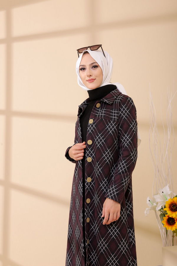 Düğmelı Kap Siyah - 3004