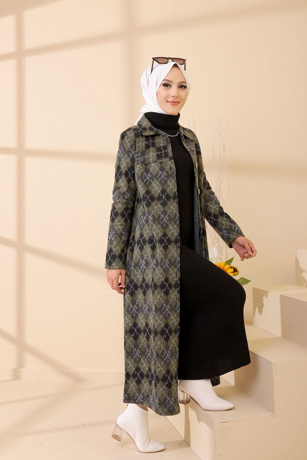 Düğmelı Kap Siyah - 3004